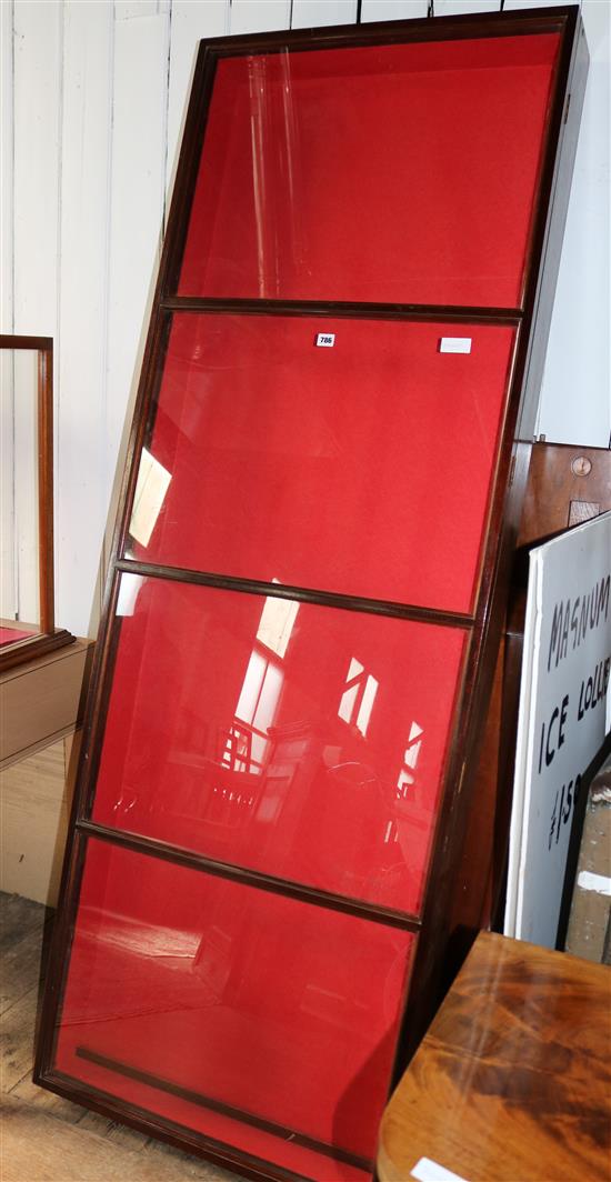 Mahogany and glass gun cabinet